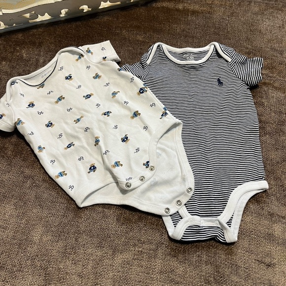 Set of 2 Ralph Lauren Baby Onesies, Size 6 months